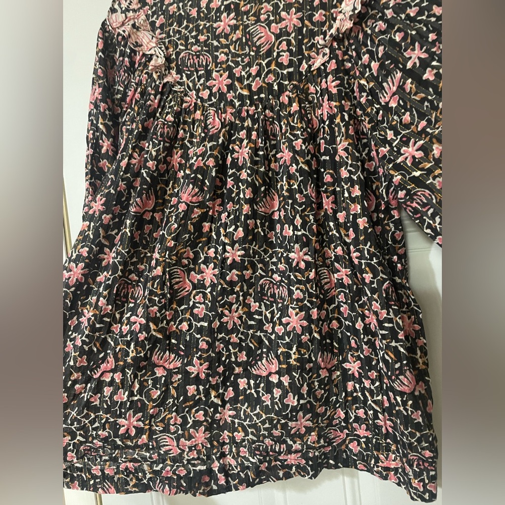 Cleobella Brynlee Floral Peasant Blouse Large Organic Cotton Cottagecore Fairy - Picture 8 of 9